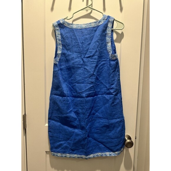 Women’s Sigrid Olsen Linen Sleeveless Tunic Dress Blue size Small NWOT - Picture 3 of 3